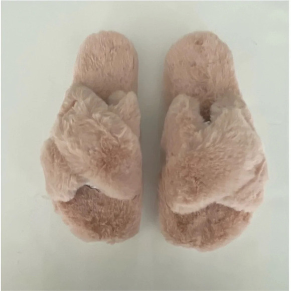 New Hunter Faux Fur Flatform Slide Crossover Straps Vegan
Sandals Pink Size 6 - Picture 10 of 16